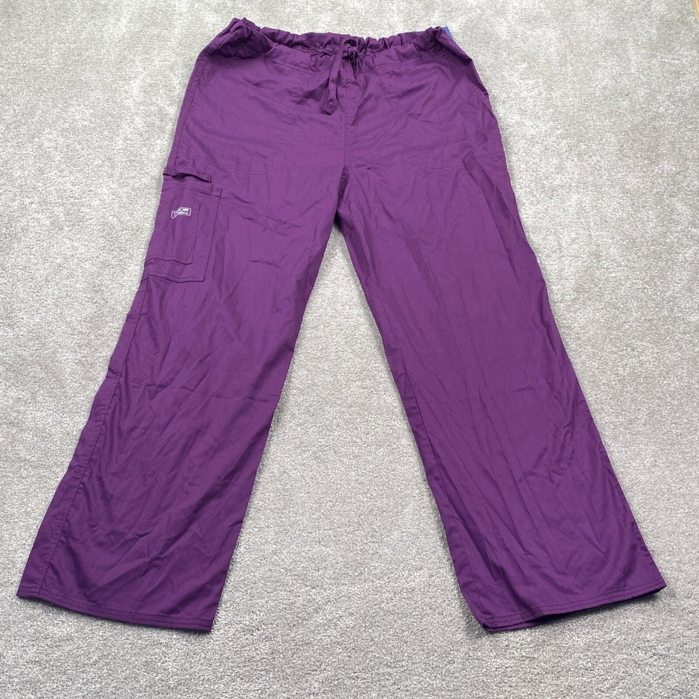 Cherokee Unisex Uniform Scrubs Pants Size Adult‎ M  Purple Workwear Core Stretch
